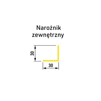 Podbitka Stalowa KASKADA - Narożnik zewnętrzny- dł. 2mb